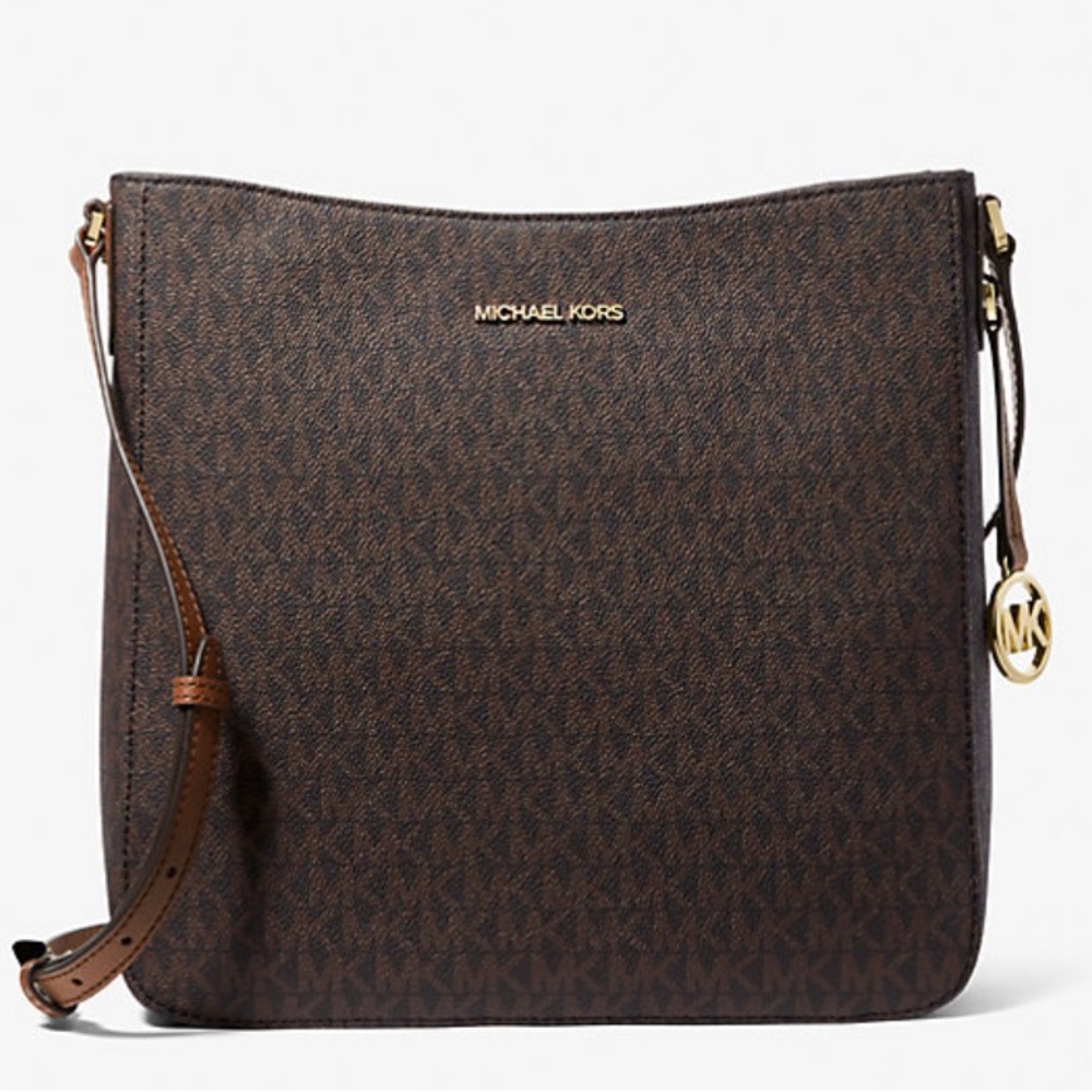MICHAEL KORS JET SET LARGE LOGO MESSENGER BAG - Picture 2 of 9